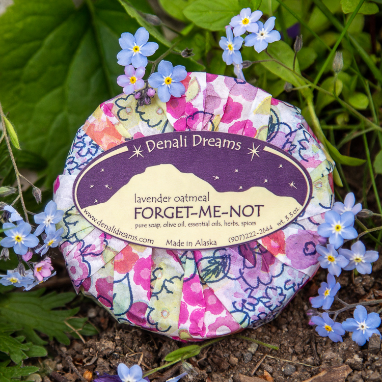 Forget-Me-Not Soap Wrapped