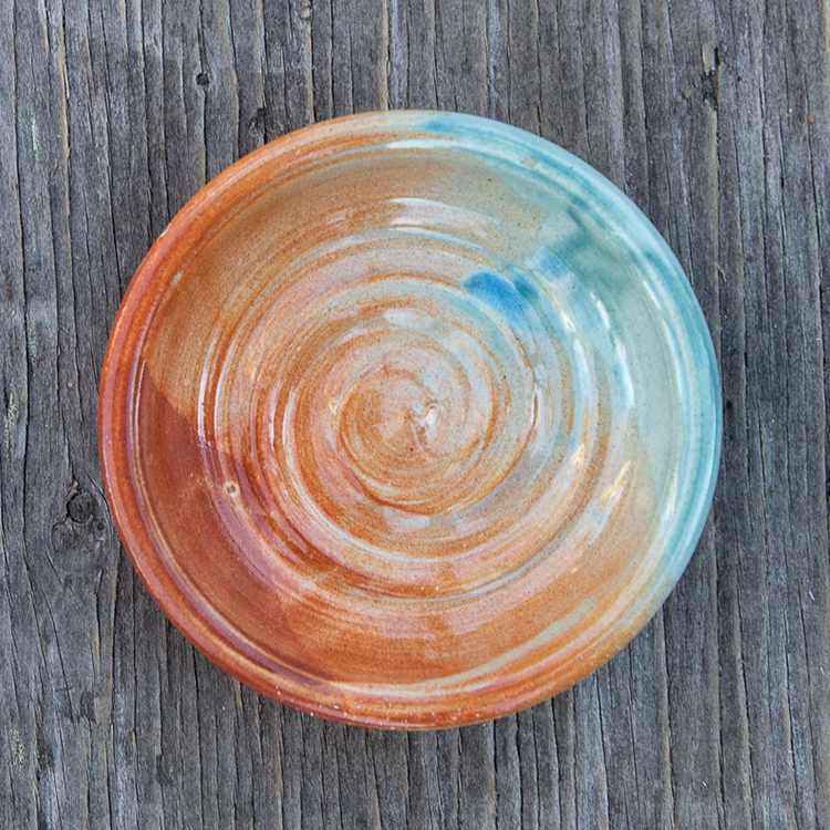 Dish - Orange and Eggshell